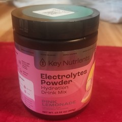 Key Nutrients Electrolytes Powder Pink Lemonade 13.02 oz Sodium Potassium