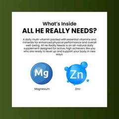 Multivitamin for Men’s Health Support Biohacking ALL HE REALLY NEEDS EXP 05/2026