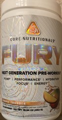 Core Nutritionals FURY V2 NEXT GEN PRE 1lb (20-40 Serv) Tropical BEST BY 11/ 26