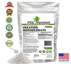 Creatine Monohydrate Powder 100% Pure 1000g (2.2 lb) Micronized by FDC NUTRITION