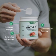 Snap Supplements BCAA Powder – 5g Vegan Branched Chain Amino Acids (2:1:1 Leucin
