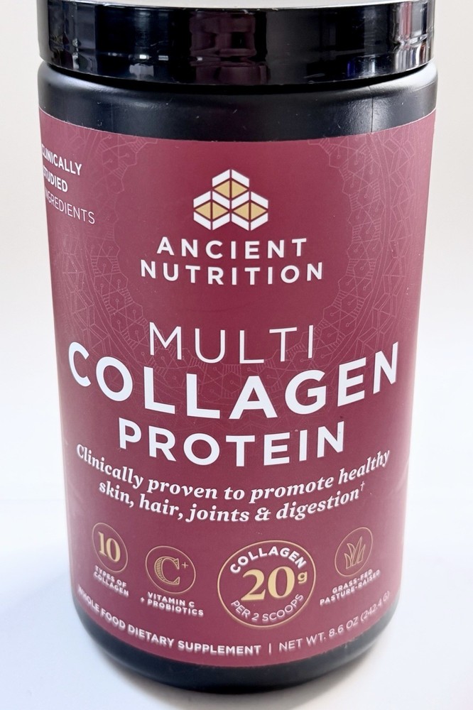 Ancient Nutrition Multi Collagen Protein Powder 10 Types Unflavored 24 Serv