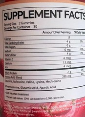 Whey Protein Gummies 2g ( 3 bottles of 60 gummies each )= 180 gummies