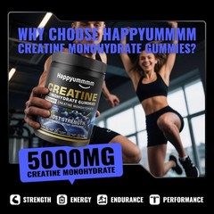 Creatine Monohydrate Gummies, NSF Certified, 5g Dose for Men & Women to Suppo…