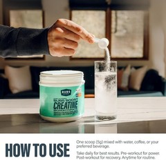 BUBS Boost Creatine Monohydrate – 90 Servings | 5g Creapure Creatine Powder |…