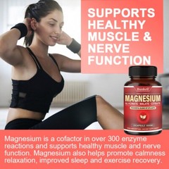 Magnesium Complex 600mg, 30 To 120 Capsules – Gluten Free and Non-GMO