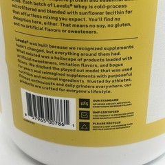 Levels Grass Fed Whey Protein Powder, No Artificials, 24G of Protein, 1.48LB