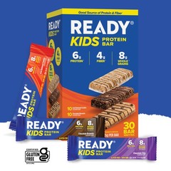 Ready Kids Protein Bars 6G Protein 4G Fiber 8G Whole Grains Per Bar Chocolate