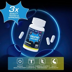 Creatine Monohydrate 2500mg Per Serving, 180 Capsules – Gluten Free, Non-GMO-…