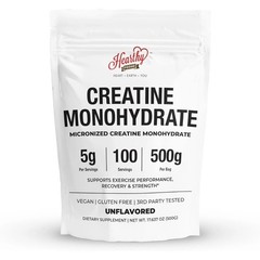 HEARTHY FOODS Creatine Monohydrate Micronized Powder 500G – 100 Servings, 5000mg