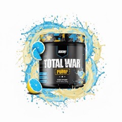 REDCON1 TOTAL WAR PUMP Blue Lemonade Stim Free Pre-Workout 30 Serving 10.93 Oz