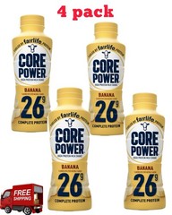4 Pack Fairlife CORE POWER Banana Protein Shake 14 oz Exp 10/2026 FREE SHIPPING