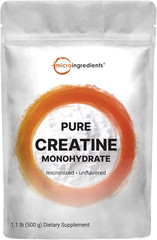 Micro Ingredients Pure Creatine Monohydrate Powder 5000mg, Micronized Unflavored