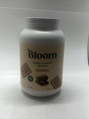 Bloom Nutrition Whey Isolate Protein Powder, Chocolate 30 Servings Exp 11/2026