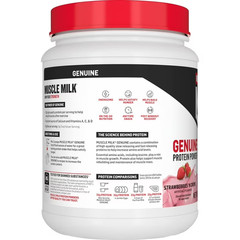 Muscle Milk Genuine Protein Powder Strawberries Crème 32G Protein 30.9oz 1.93 LB