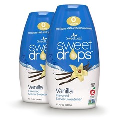SweetLeaf Sweet Drops Vanilla Stevia Liquid Sweetener – 1.7 Fl Oz (Pack of 2)