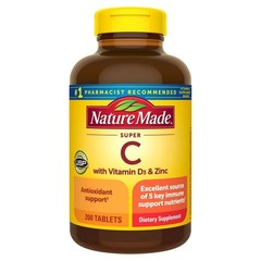 Nature Made Super C with Vitamin D3 & Zinc Supplement 200 Tablets