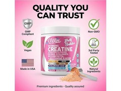 Clean Nutra Women’s Creatine Powder + BCAAs Collagen Tropical Orange 9.48oz