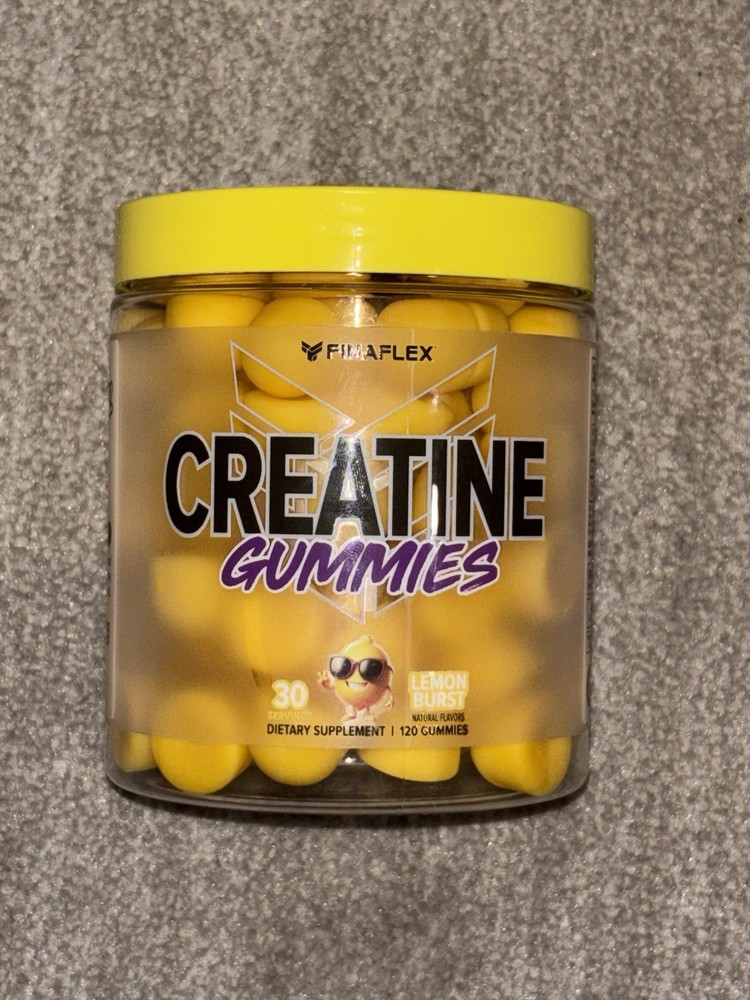 Finna-flex Creatine Gummy Chews Lemon Burst Creatine Supplement | Strength Gain