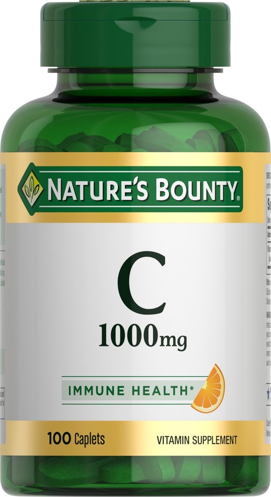 Nature’s Bounty Vitamin C 1000mg, Immune Support 100 Count (Pack of 1), No