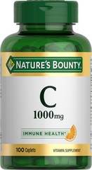 Nature’s Bounty Vitamin C 1000mg, Immune Support 100 Count (Pack of 1), No
