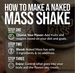 NAKED Mass Weight Gainer Protein Powder, 8 lb, 1250 Calories