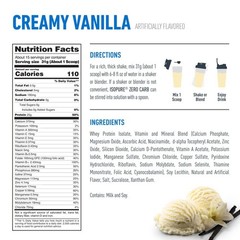 Isopure Zero Carb 100% Whey Protein Isolate Vanilla Protein Powder, 25g, 15 Serv