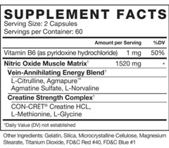 Force Factor VolcaNO Fuerza – Pre -Entreno / Potenciador de resistencia 120ct-