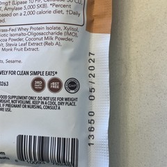 11 ct Clean Simple Eats Whey Protein Chocolate Peanut Butter B89 Retails $40
