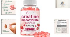 120 Count Strawberry Raspberry Creatine Gummies – Pre Workout & Recovery Boost
