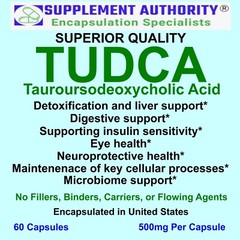 Tudca Powder Casules (Tauroursodeoxycholic Acid) Gluten Free, Non-GMO 500mg NEW!