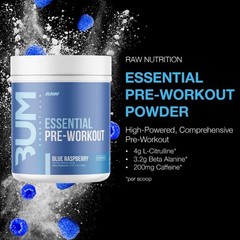 RAW Nutrition CBUM Essential Pre Workout Blue Raspberry 1.78 lb Energy Focus