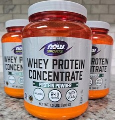 Now Foods, Sports, Whey Protein Concentrate, Natural Unflavored, 1.5 lbs (680 g)