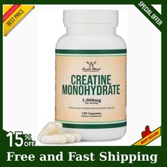 Creatine Pills 1,000Mg per Serving (120 Creatine Capsules) Free Shipping! NEW!..