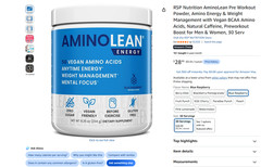 2 PACK – RSP Amino Lean Energy / Weight Management – Blue Raspberry EXP 12/2028