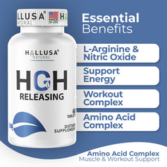 HGHBooster | Amino Acid Complex | Energy, Muscle & Workout Support | 60 Tablets