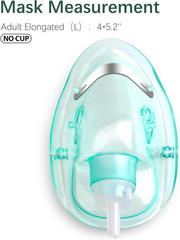 2 Pack Oxygen Mask for Face Adult with 6.6′ Tube & Adjustable Elastic Strap – Si