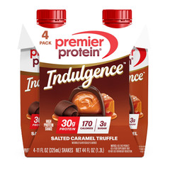 Premier Protein Indulgence Shake, Salted Caramel Truffle, 30g,11 fl oz, 4 Ct