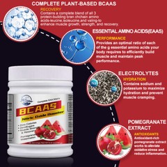 Pomegranate Watermelon BCAA Powder, Muscle Growth & Recovery – Amino Acids