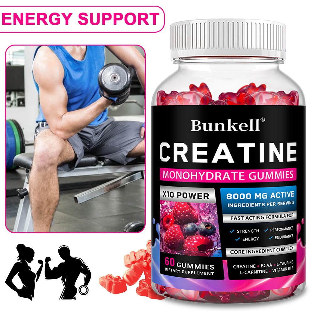 Creatine Monohydrate 2500mg- 60 Gummies – Performance – Sports Fitness Training