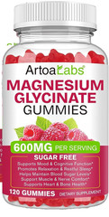 Artoa Magnesium Glycinate Gummies with L-Threonate ~ 120 Count ~ 60 Servings!