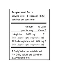 NuSci L-arginine alpha ketoglutarate AAKG 2:1 pure powder 500g (1.1lb) energy