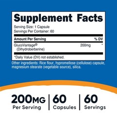 Nutricost Dihydroberberine Capsules (200mg, 60 Capsules) – Vegan, Gluten Free