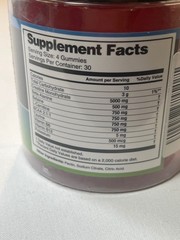 SUOOCH Creatine Monohydrate Gummies L-Taurine Vitamin B12 120 Gummies New