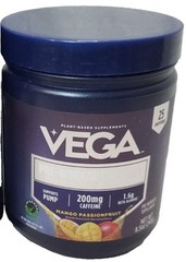 Vega Mango Passionfruit Pre-Workout Energy Supplement 8.4 Oz. Powder 01/2027 NEW