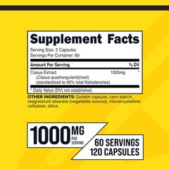 PrimaForce Cissus Quadrangularis Extract 120 500mg Capsules, 1000mg/Serving