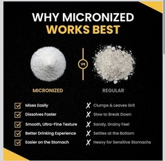 ForestLeaf Micronized Creatine Monohydrate Powder Muscle Growth Strength 100s