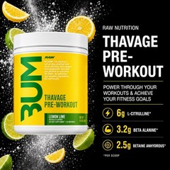 Raw Bum Thavage Pre-Workout | Flavor Lemon Lime