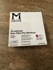 M DRIVE Accelerate Non-Stim Pre Workout 30 STICK PACK Factory Sealed READ