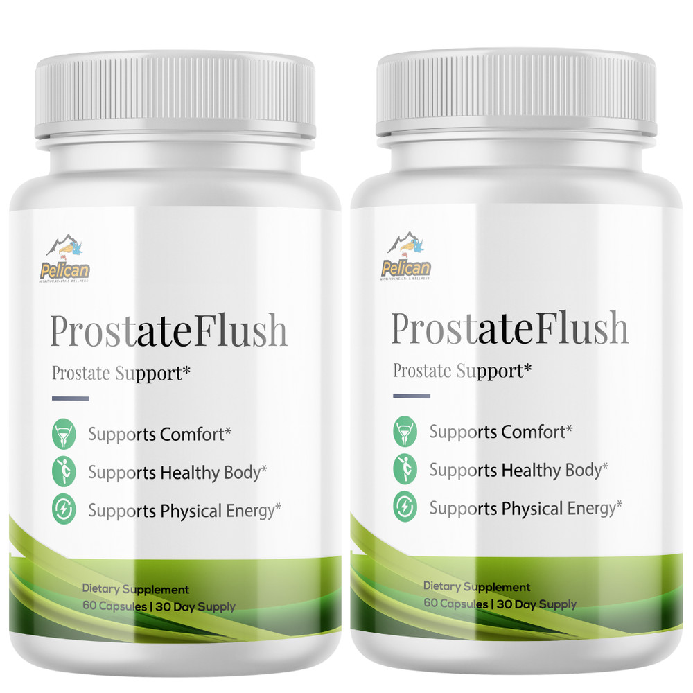 Prostate Flush- Prostate Support- 2 Bottles- 120 Capsules